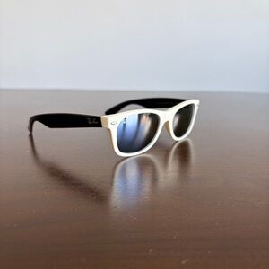 Ray-Ban RB2132 New Wayfarer Sunglasses | Two-Tone Cream & Black | 52mm